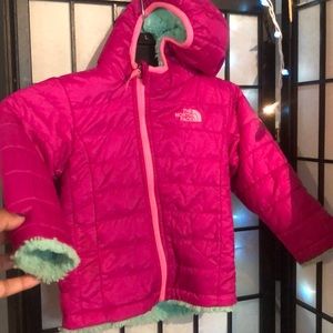 Toddler Reverse North Face jacket size 2